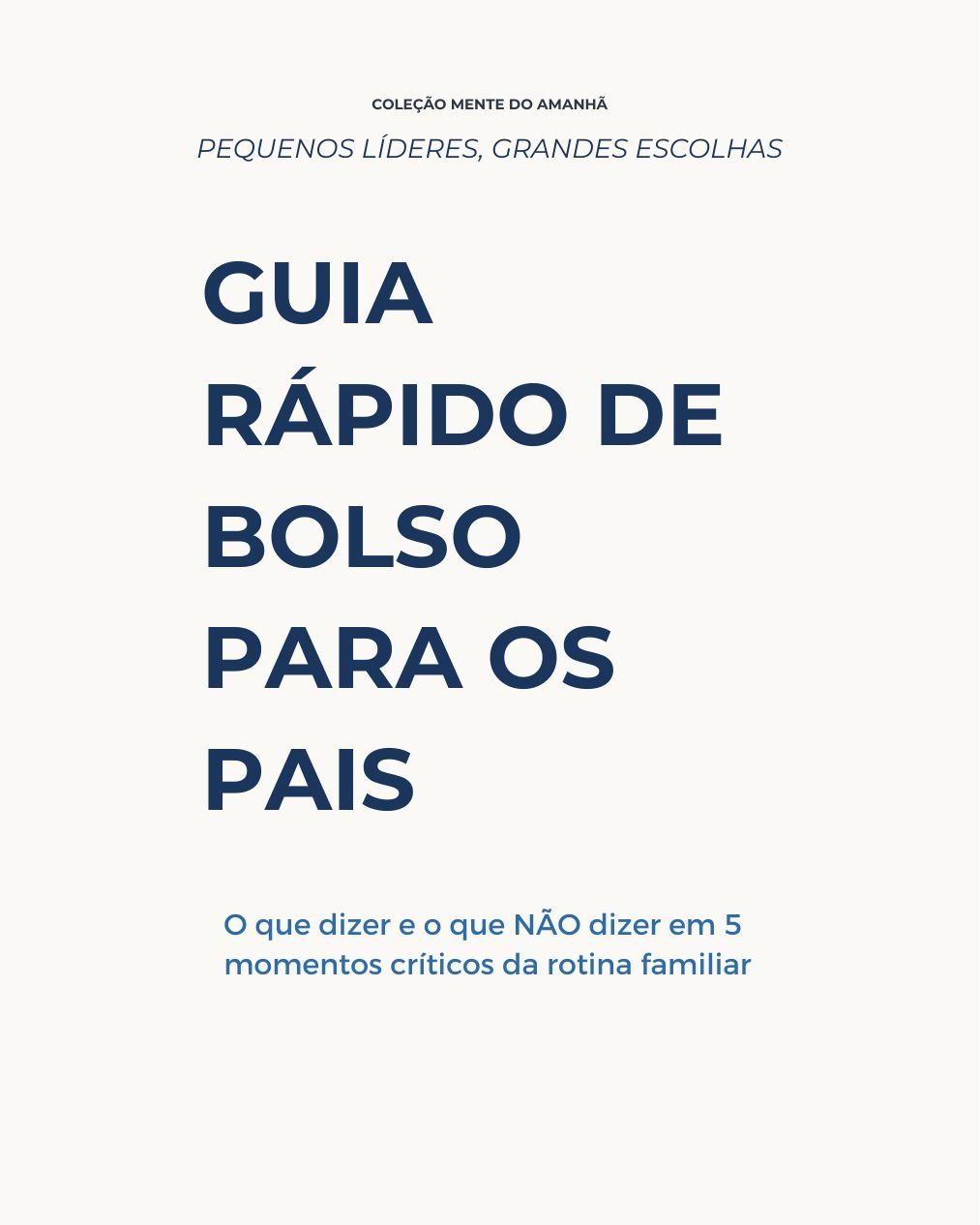 Curso de liderança infantil